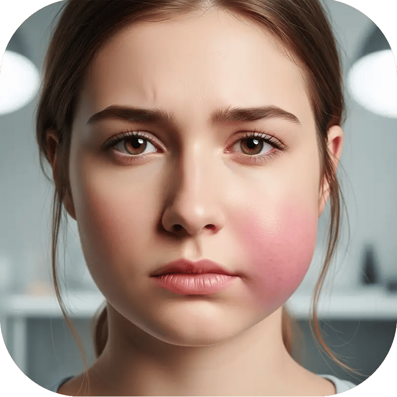 مضاعفات جلدية وتشوهات في ملامح الوجه