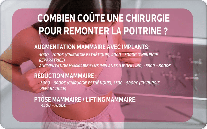 Combien coûte une chirurgie pour remonter la poitrine ?