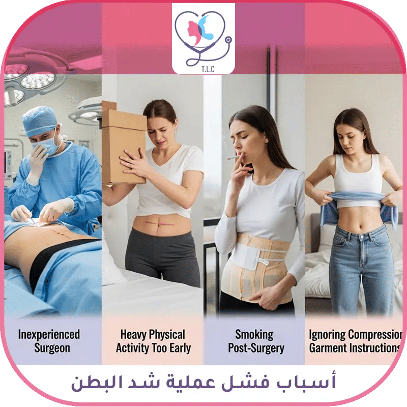 فشل عملية شد البطن