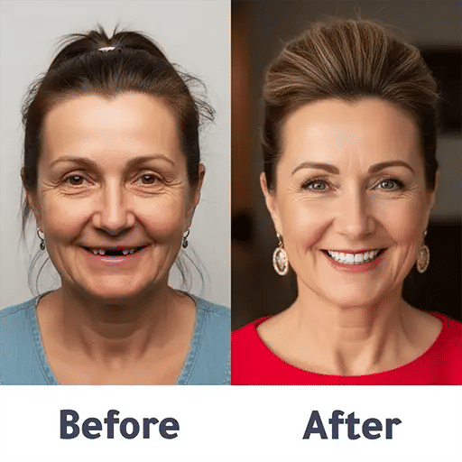 All on 4 Dental Implants Before and After 2