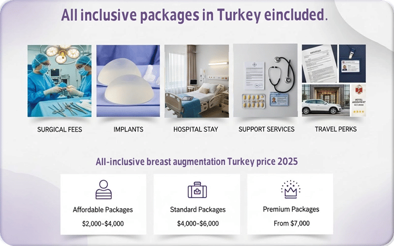 All inclusive Breast Augmentation Packages in Turkey