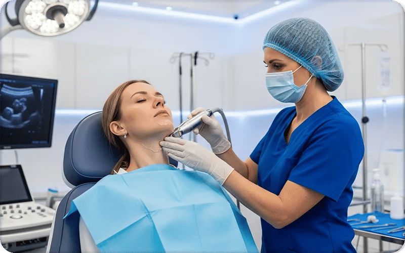 Liposuccion douce double menton