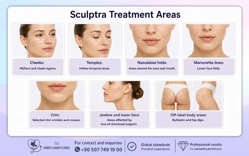 Sculptra Treatment Areas
