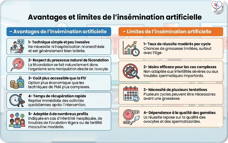 Avantages et limites de l’insémination artificielle