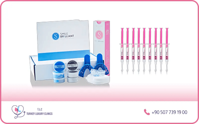 Dentist-prescribed at-home teeth whitening kit with custom trays – cost $100–$400 for professional-grade whitening Turkey