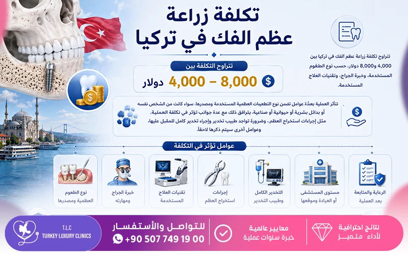 تكلفة زراعة عظم الفك في تركيا
