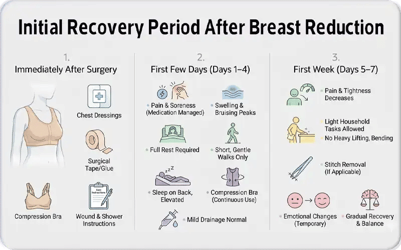 Initial Recovery Period After Breast Reduction