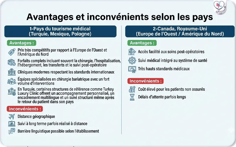 Comparaison des coûts de la sleeve gastrectomie