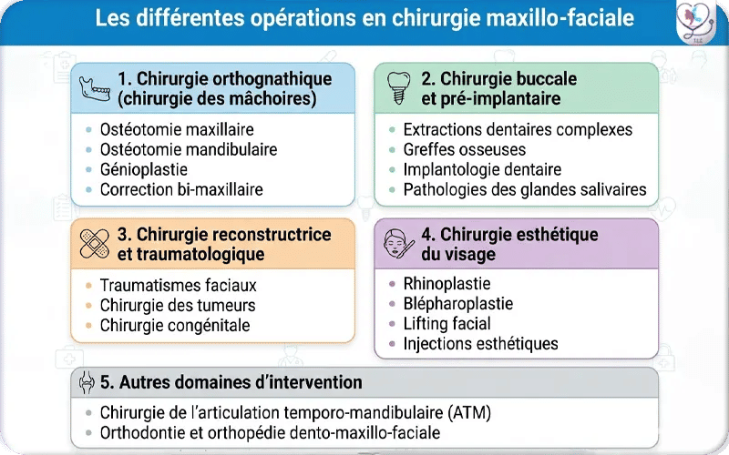 Les différentes opérations en chirurgie maxillo-faciale