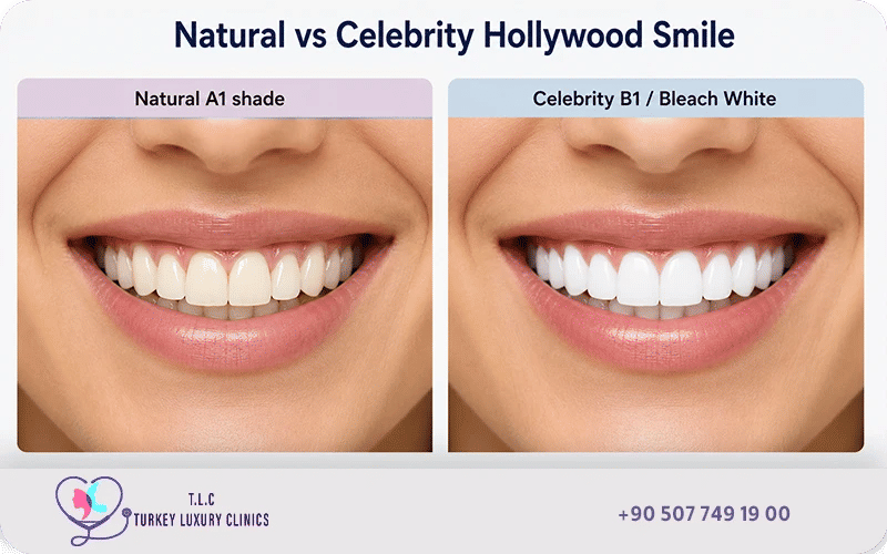Natural vs Celebrity Hollywood Smile Natural vs Celebrity Hollywood Smile