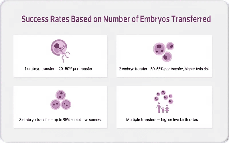 Success Rates Based on Number of Embryos Transferred