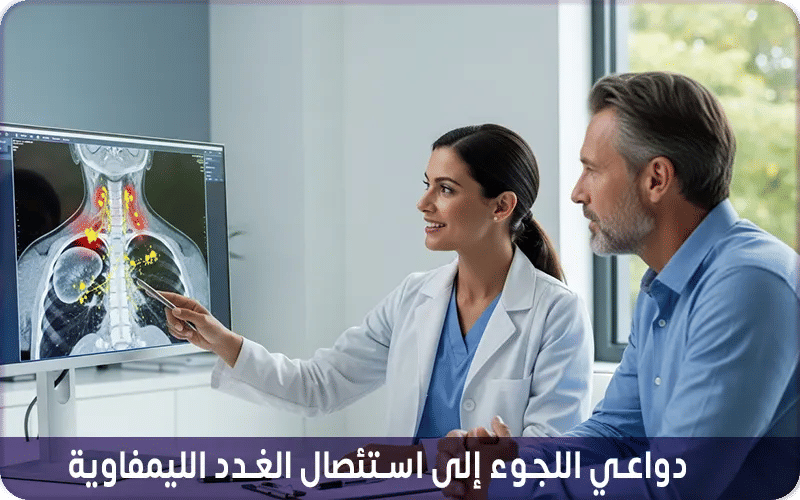 دواعي اللجوء إلى استئصال الغدد الليمفاوية