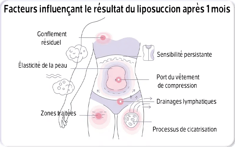 Facteurs influençant le résultat du liposuccion après 1 mois