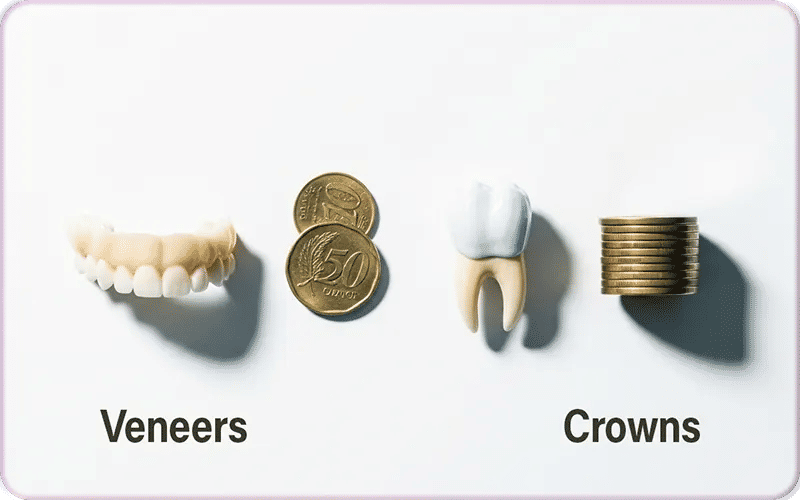 Cost of Veneers vs Crowns