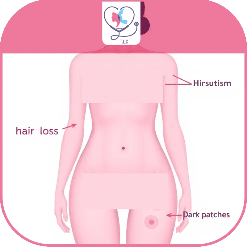 ما هي أعراض تكيس المبايض؟