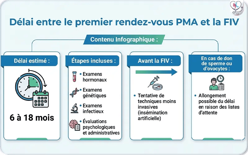 Délai entre le premier rendez-vous PMA et la FIV