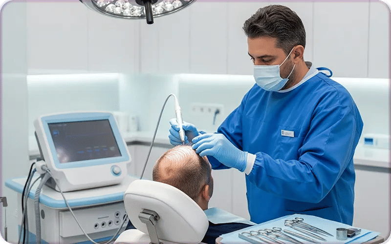 3. Advanced Hair Transplant Techniques (DHI and FUE)