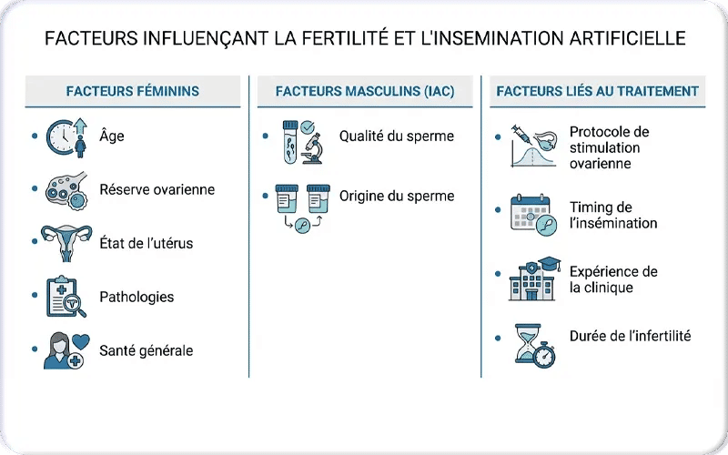 Facteurs influençant le succès l’insémination artificielle chez la femme