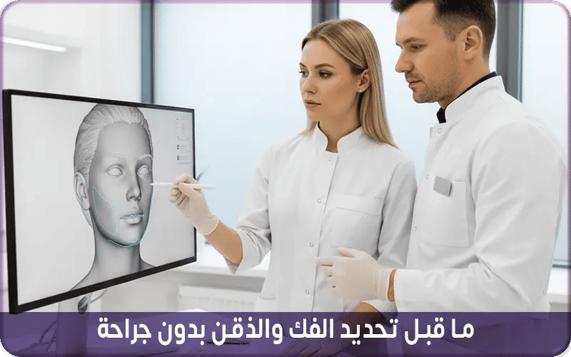 ما قبل تحديد الفك والذقن بدون جراحة