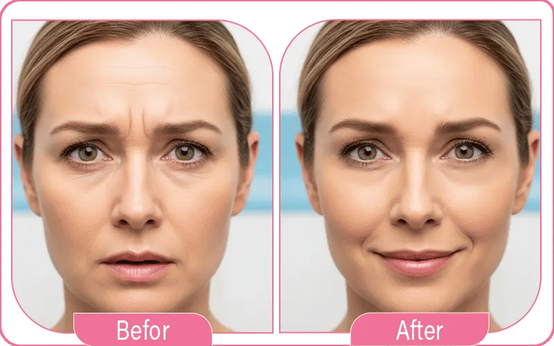 prp visage avant/après