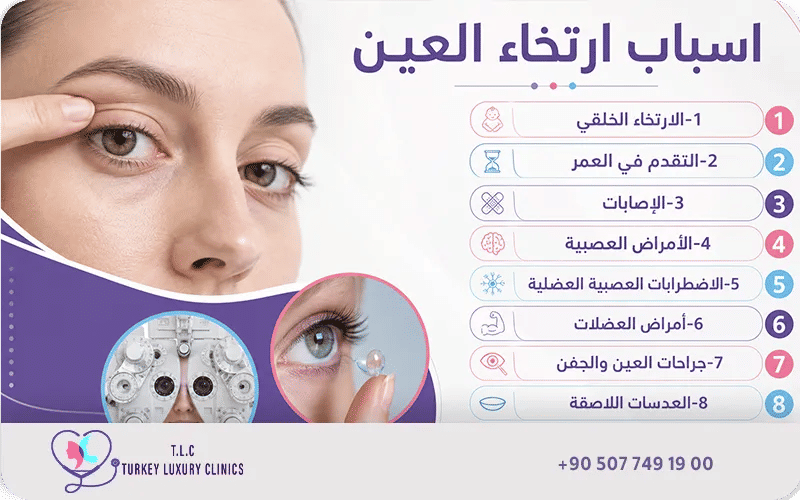 ما أسباب ارتخاء الجفن