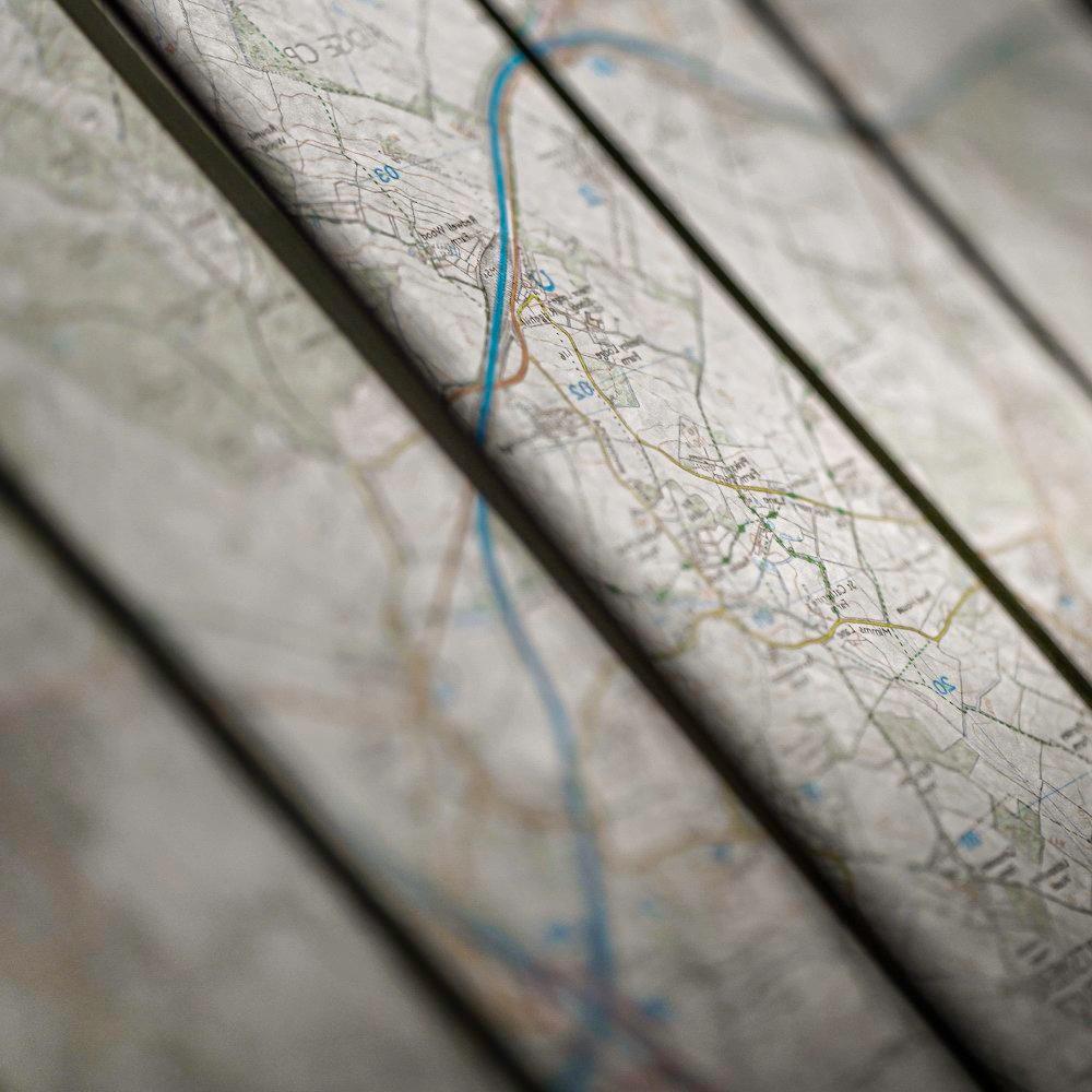 Large format digital printing for map