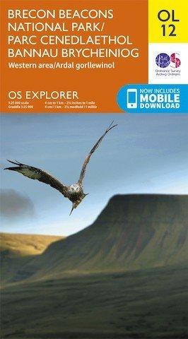 Bird on map - Brecon Beacons OS Explorer map