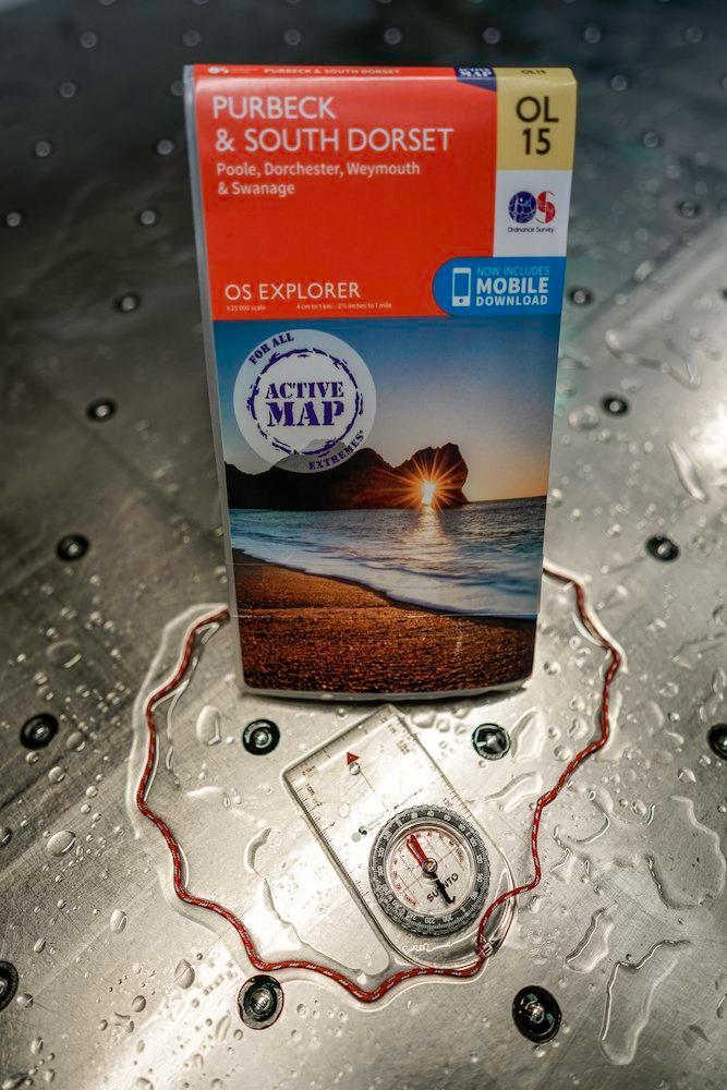 Encapsulated map with film cover - Purbeck