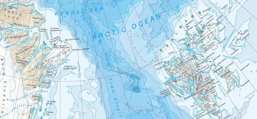 Arctic map - environmental responsibilities