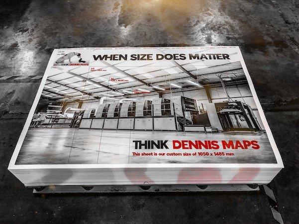 Dennis Maps pronting press for Large format Posters - when size does matter