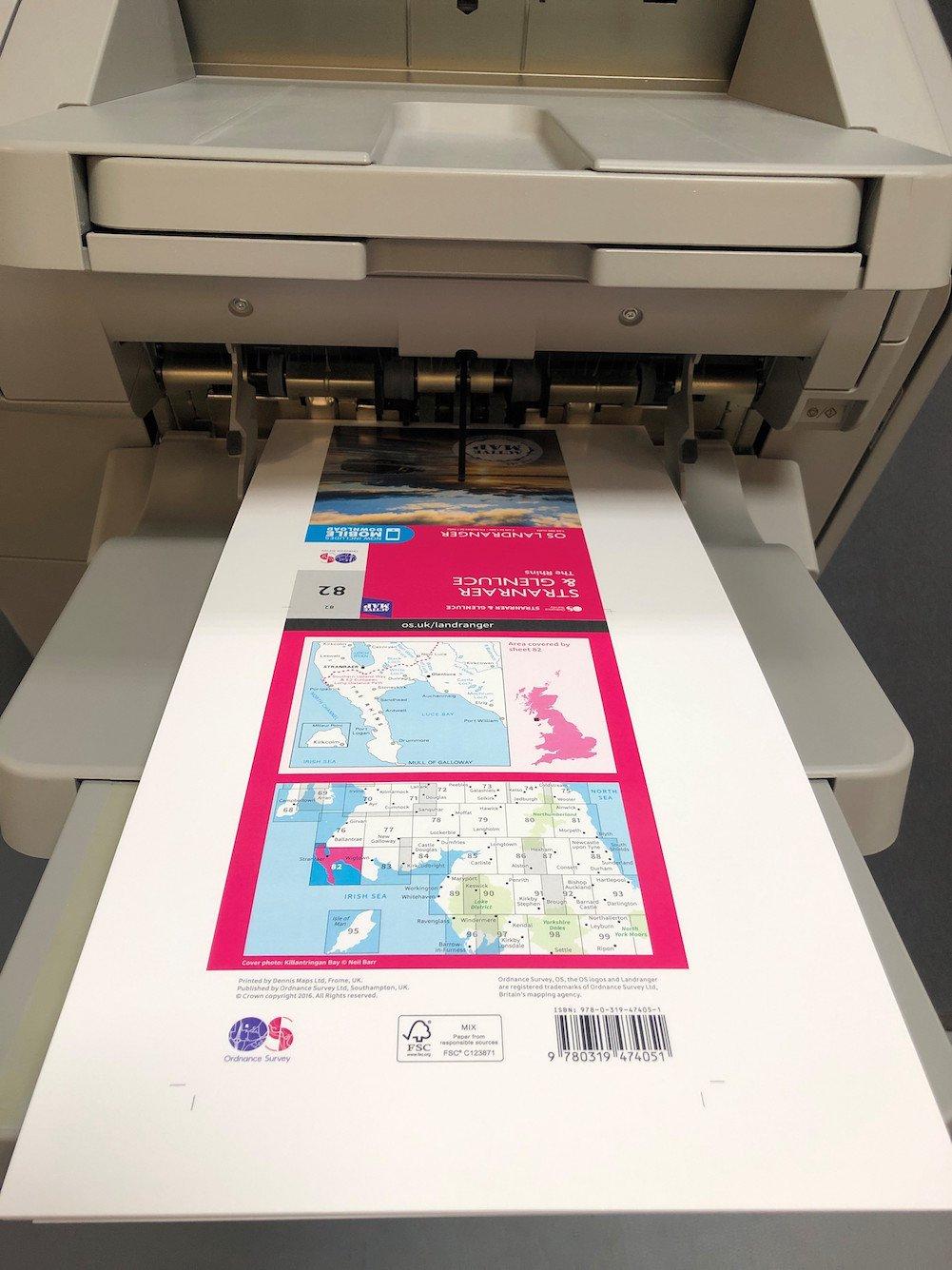 Small Format Digital Map being printed