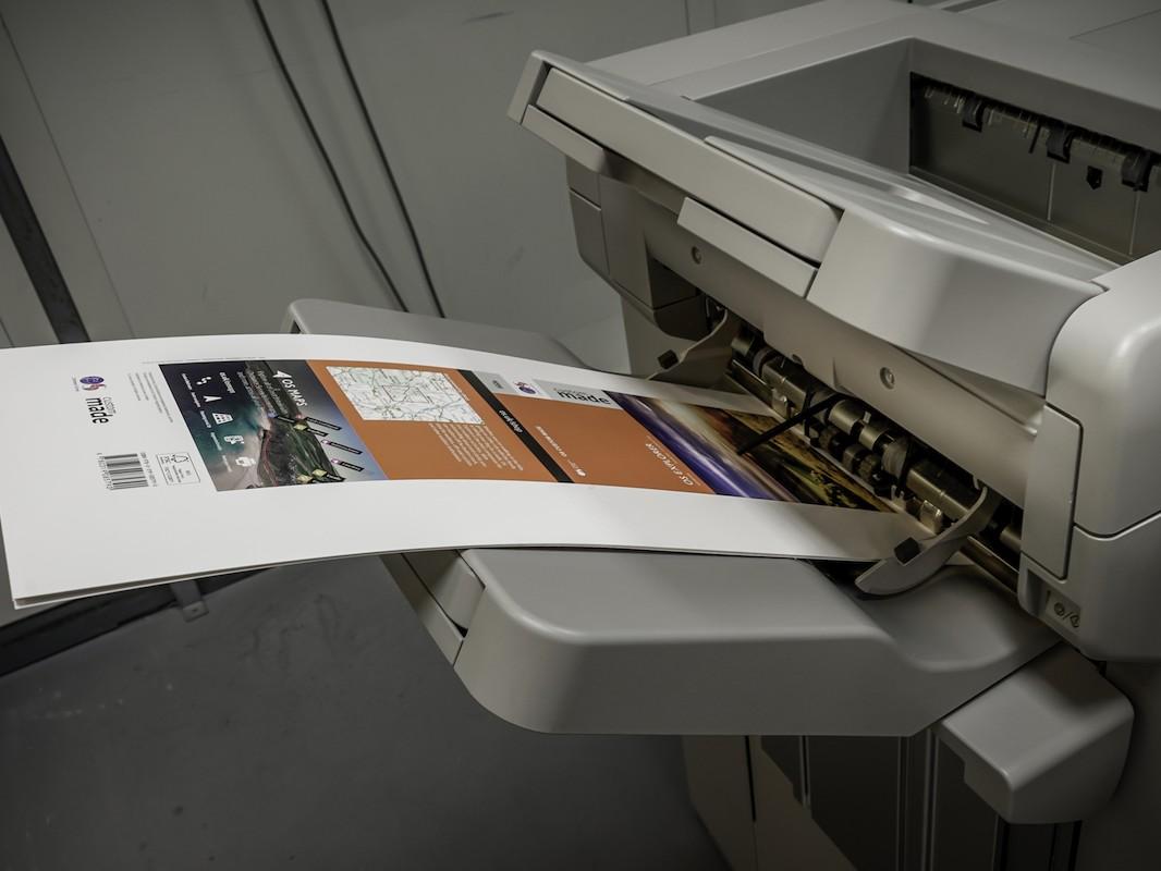 Small Format Digital Printer producing custom made map