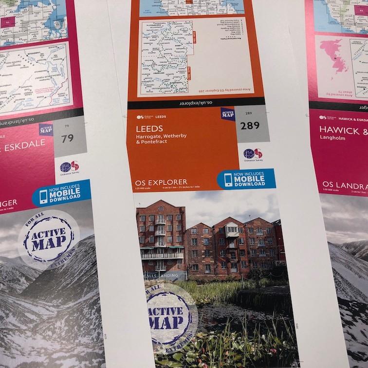 Small Format Print Products - OS Active Maps