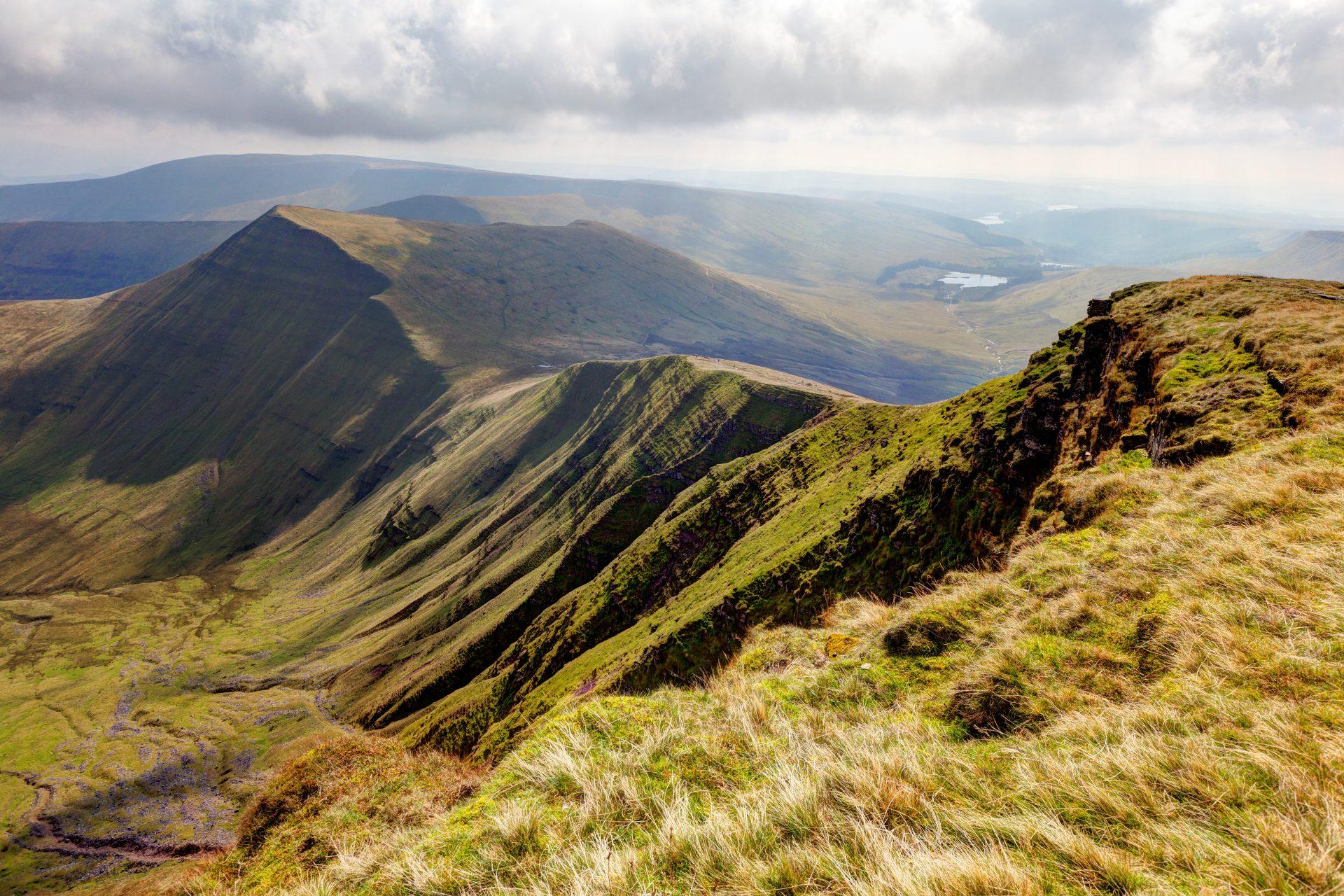 View of Brecon Beacons National Park from Pen Y Fan