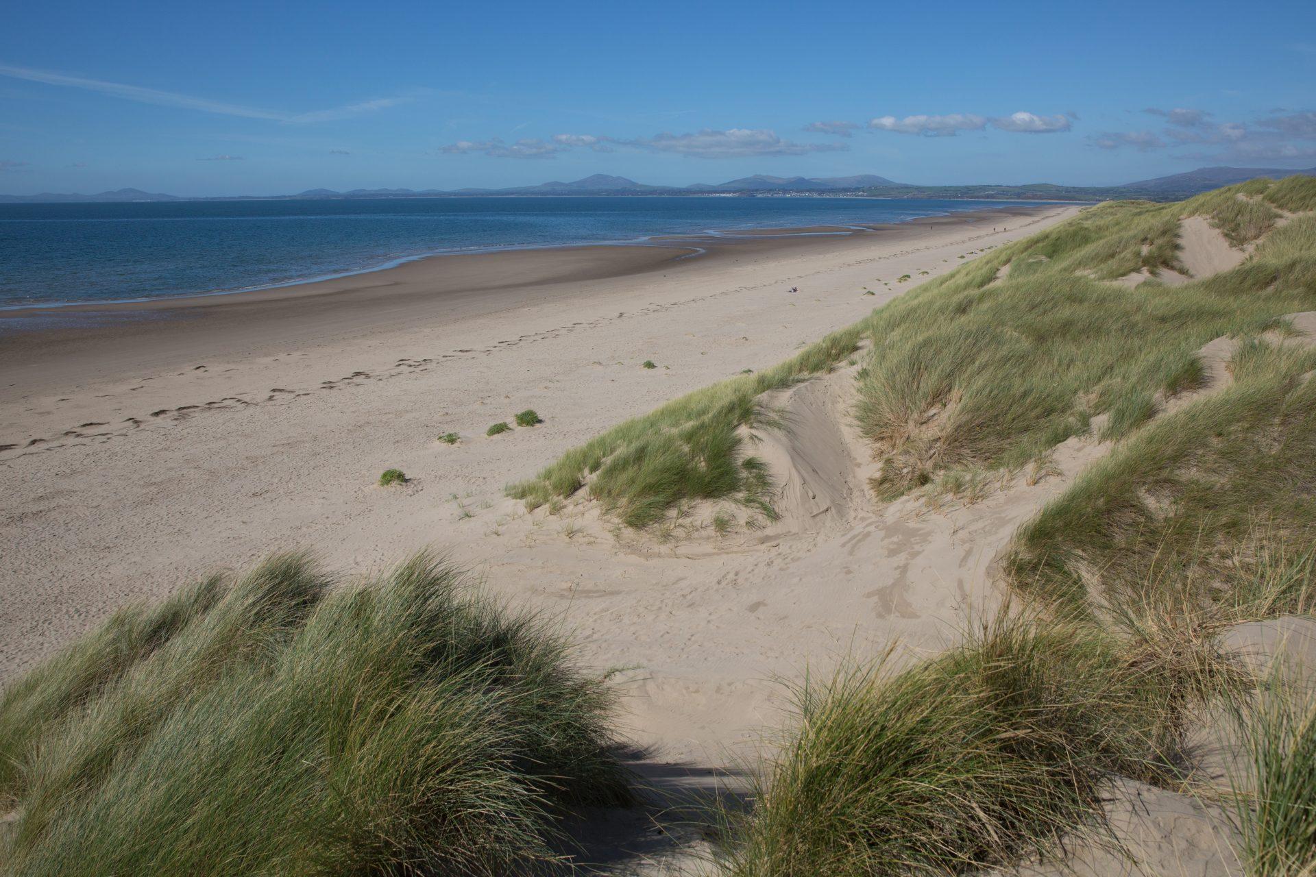 Harlech beach north west Wales UK by the castle