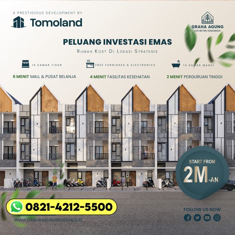 Rumah Kost Dijual Didekat Uc Surabaya Solusi Cerdas untuk Passive Income di Kota Malang Call 0821-4212-5500