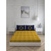 signature pure cotton 300 tc king size double bedsheet set (yellow)