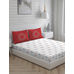 signature pure cotton 300 tc king size double bedsheet set (grey )