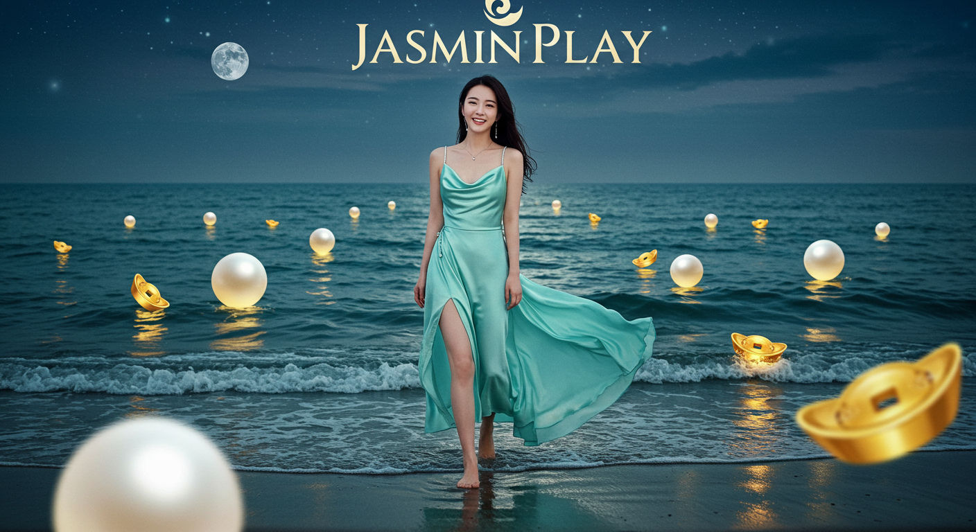 Ilustrasi Jasminplay slot online dengan tampilan game gacor dan logo situs betting terkemuka