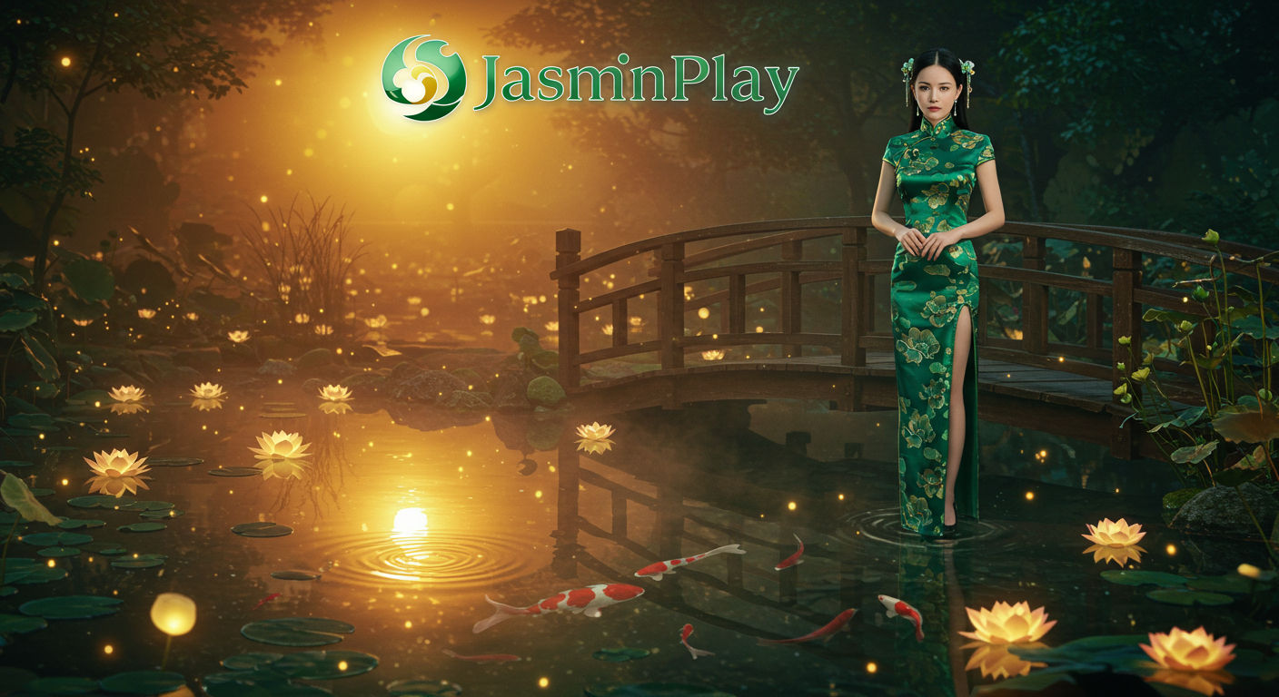 Gambar review mesin slot Jasminplay menunjukkan grafik kemenangan tinggi, simbol gacor, dan logo Jasminplay, situs betting online terpercaya 2025 dengan slot RTP tinggi hari ini.