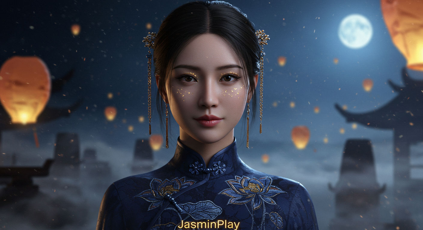 Gambar ulasan slot online Jasminplay, menunjukkan logo Jasminplay dengan ikon-ikon slot gacor dan tumpukan koin emas, situs betting online terpercaya 2025.