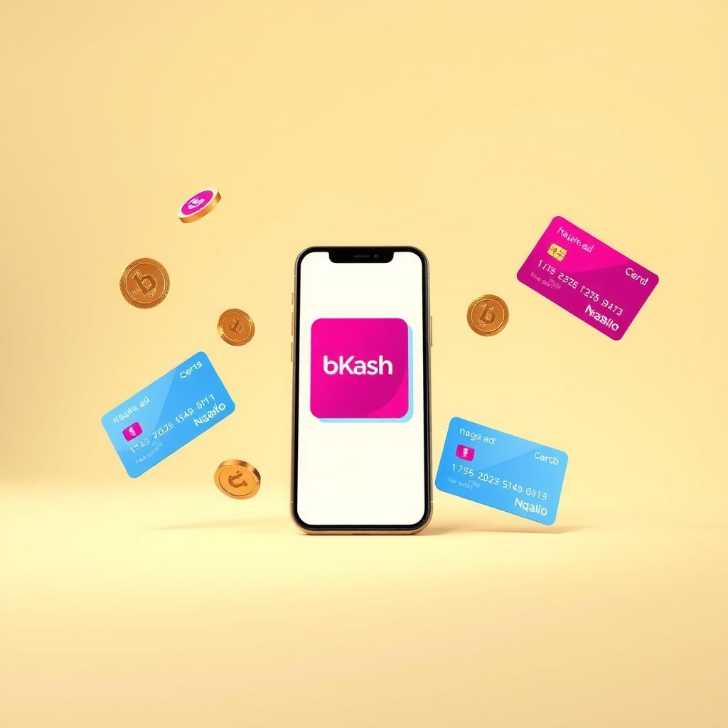 3D smartphone visualization showing banner ads and local payment tokens for HumbleSkill advertisers.
