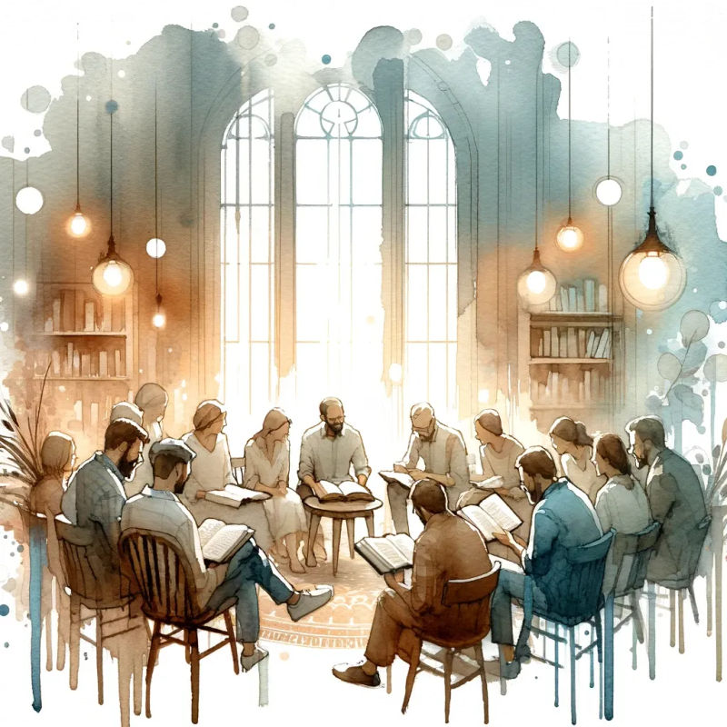 Deep study of scripture at DRBI