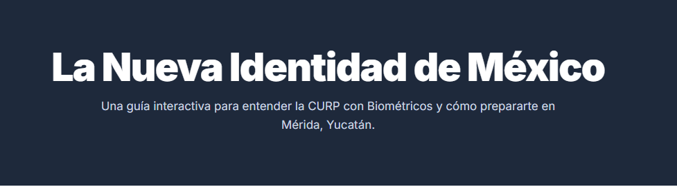 Un mapa de México que resalta la ubicación de Yucatán, indicando la implementación del CURP.