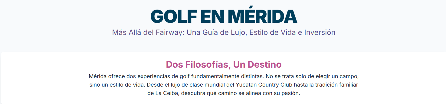 Gráfico que muestra el crecimiento de la popularidad del golf en Mérida, Yucatán.