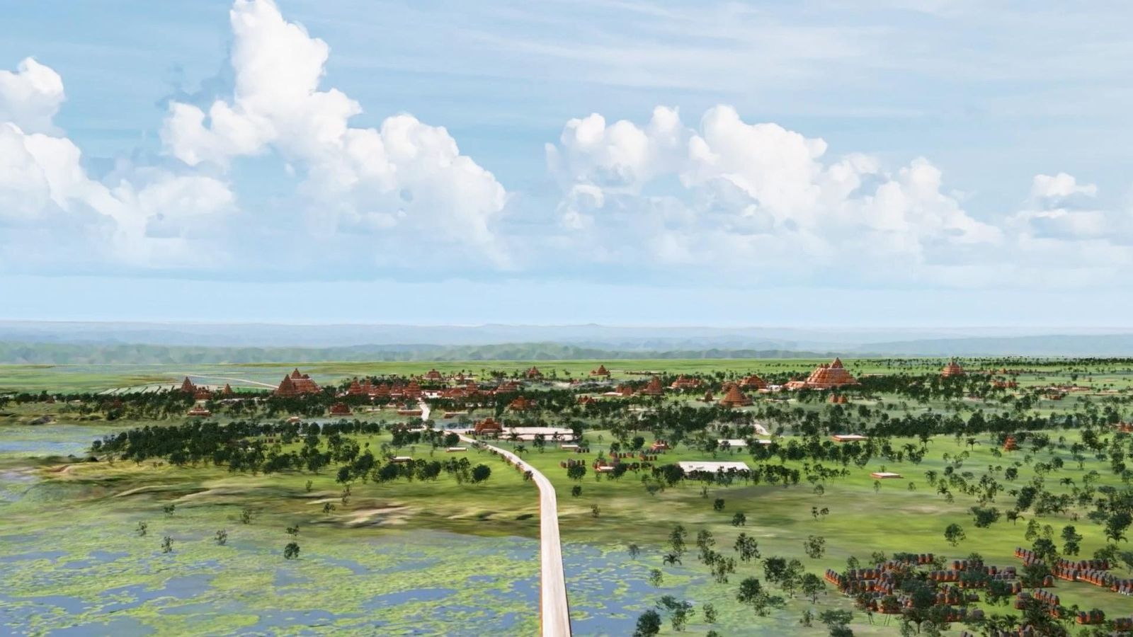 Render de viviendas modernas en el desarrollo Luum Zama