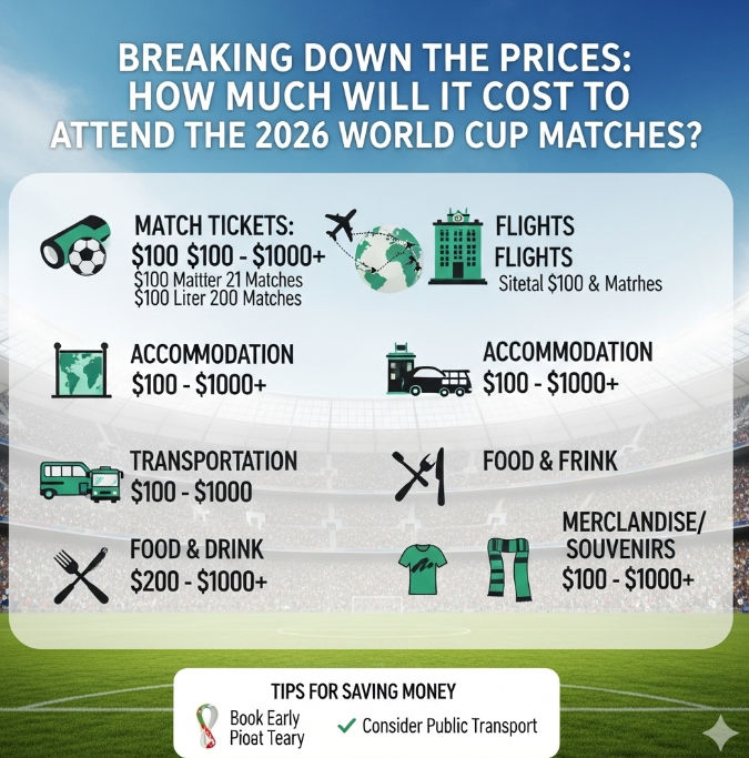 Una tabla o gráfico que desglosa los diferentes precios de los boletos para los partidos del Mundial por categoría.