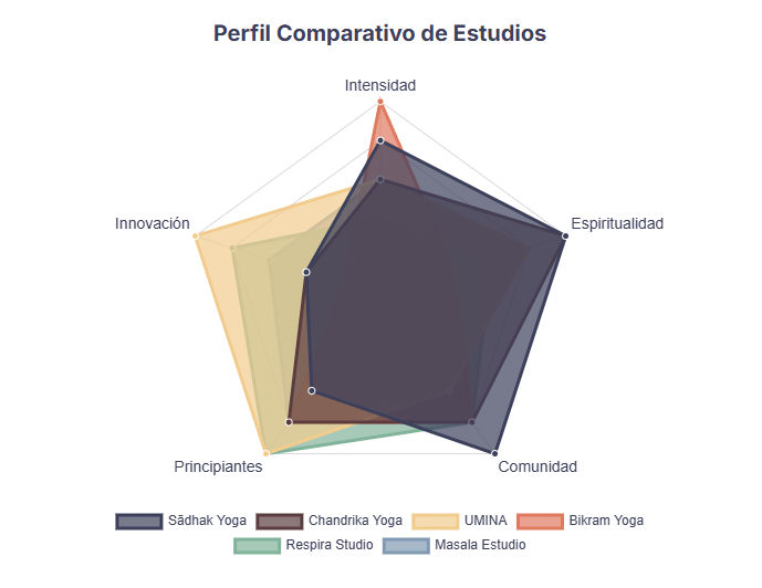 Gráfico de un mapa que muestra la ubicación de los estudios de yoga en Mérida.