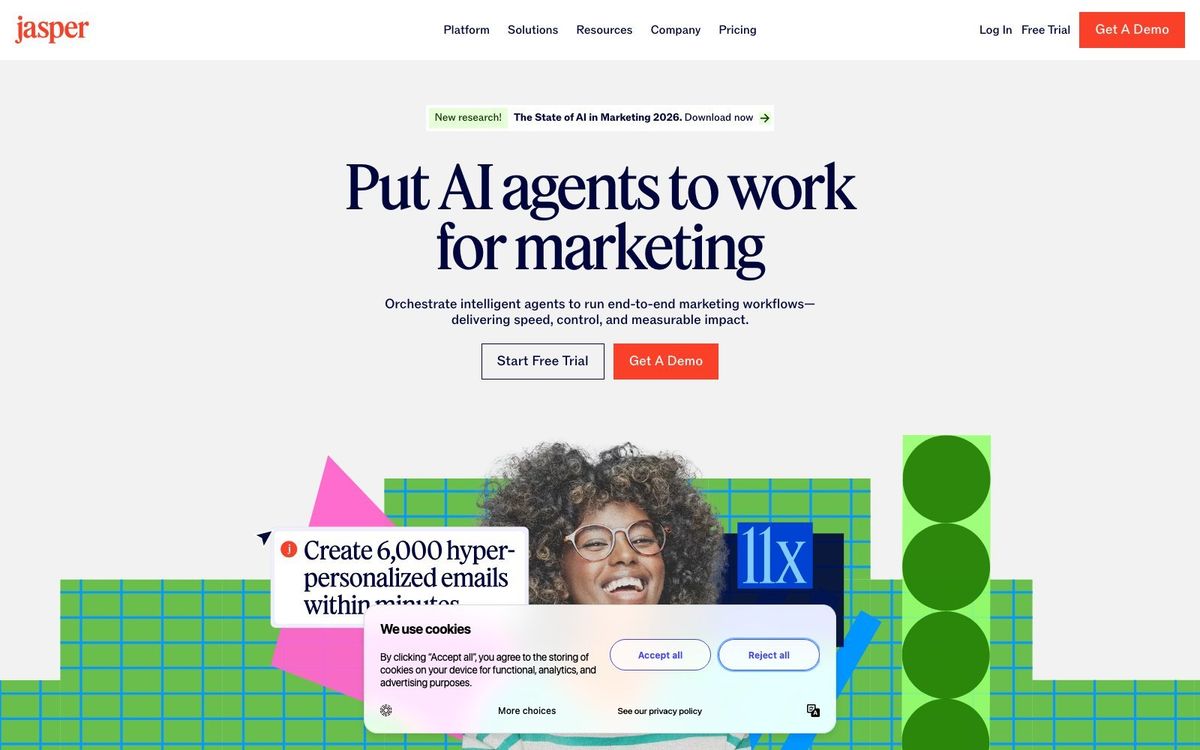 AI built for marketing | Jasper