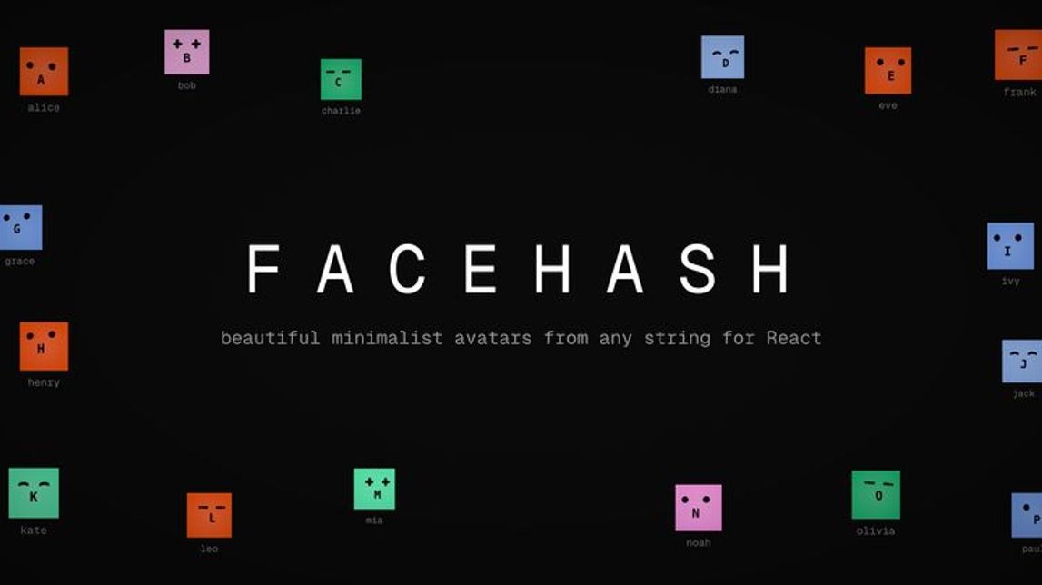 Facehash - Beautiful Minimalist Avatars for React